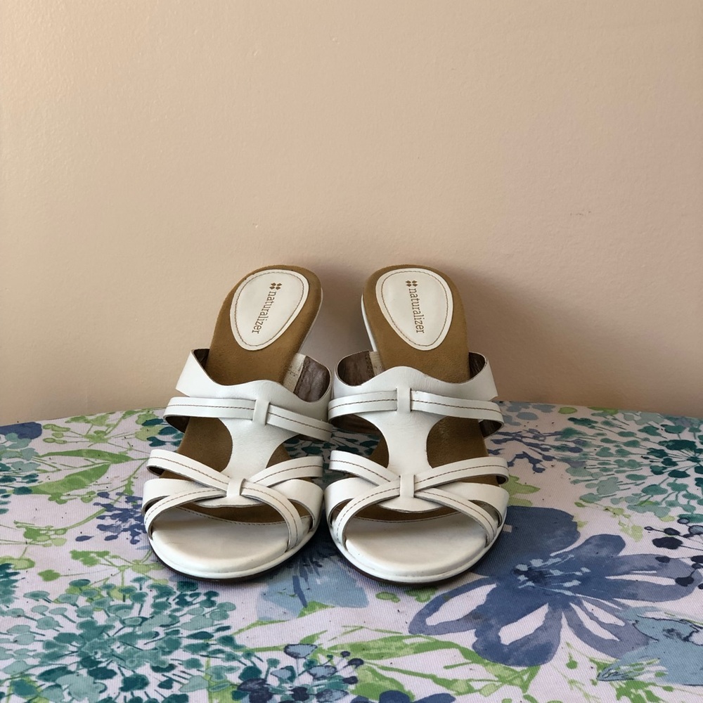 Naturalizer White Sandals